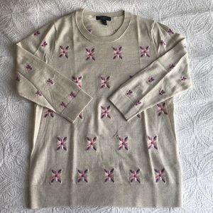 Embroidered Flower Petal Summer Sweater
